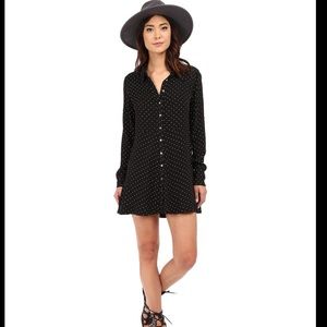 Free People “This Town” Polka Dot Shirt Dress